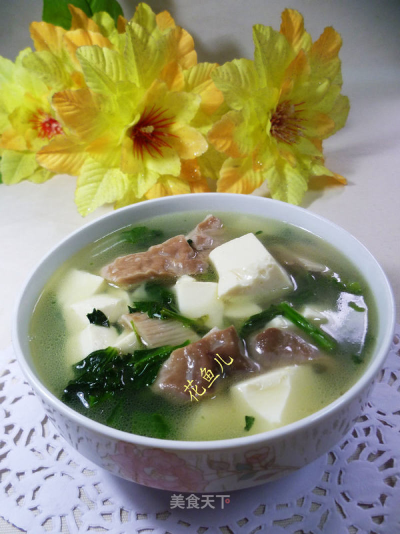 Vegetable Core Dried Tofu Pork Belly Soup recipe