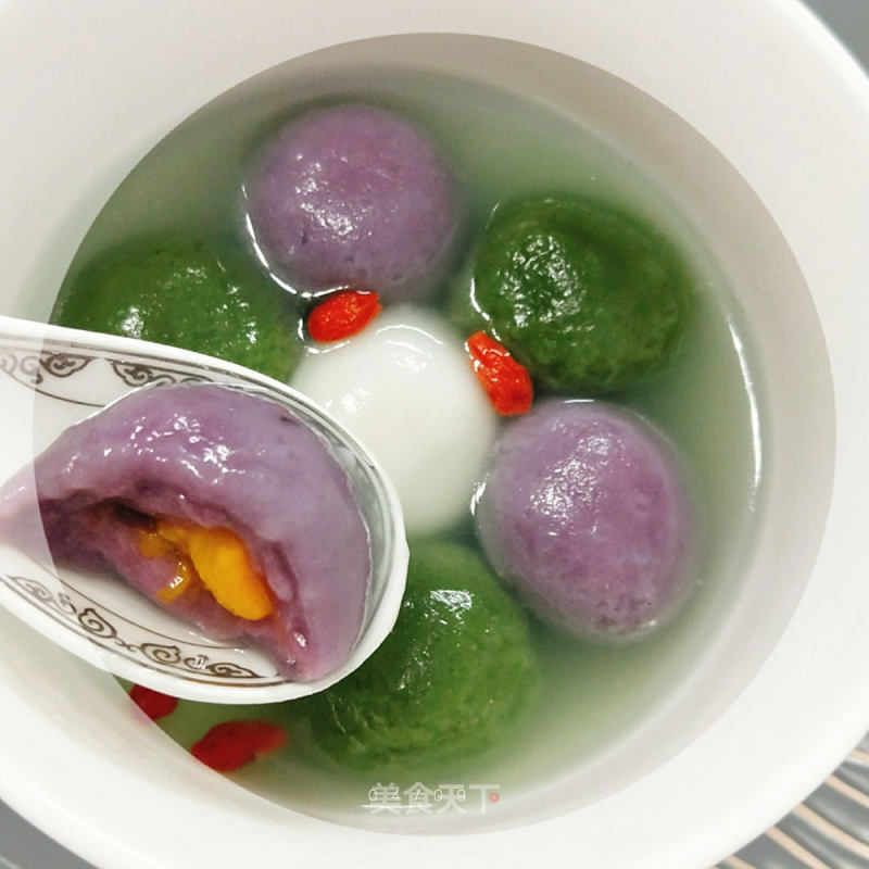 Three Color Glutinous Rice Balls recipe