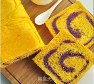 Pumpkin Purple Sweet Potato Toast recipe