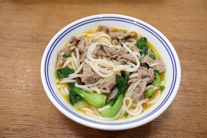 Poached Pork and Rice Noodles in Chicken Soup recipe