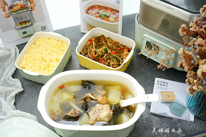 Wakame Wakame Winter Melon Soup + Corn Rice recipe
