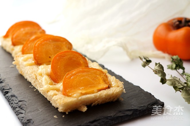 Honey Persimmon Cheese Baked Toast recipe