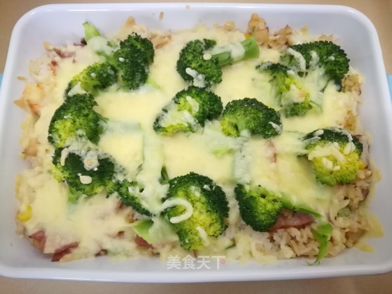 Shrimp Bacon Cheese Baked Rice recipe