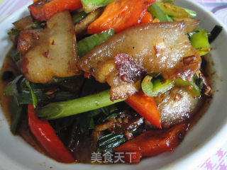 Spicy --- Twice-cooked Pork with Black Soy Sauce recipe