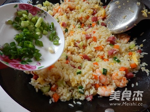 Fried Rice with Shrimp and Egg recipe