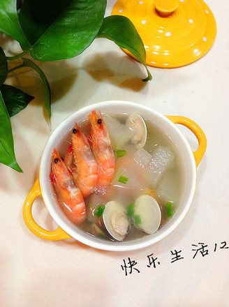 Shrimp, Clams, Winter Melon Soup