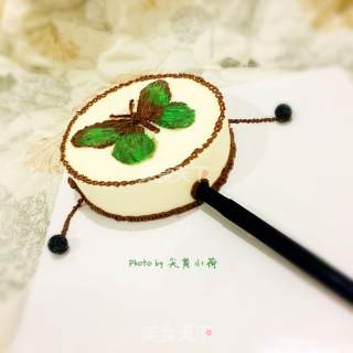 #柏翠大赛#cream Frosting Hand-painted Mousse Cake [rattle] recipe