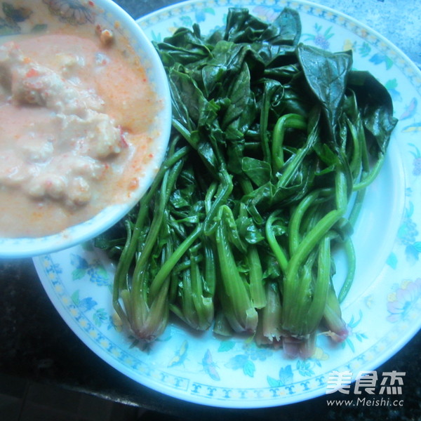 Fermented Bean Curd Mixed with Spinach recipe