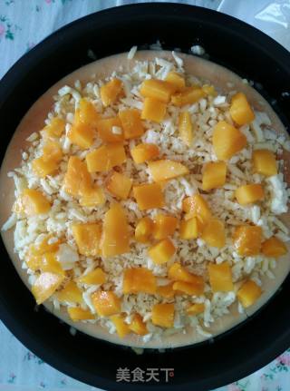 #四session Baking Contest and It's Love to Eat Festival#durian Flavored Mango Sliced Pizza recipe