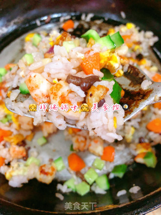 👩‍🍳cooking👩‍🍳: 🦞seafood🌰 Nuts🥚 Egg Fried Rice recipe