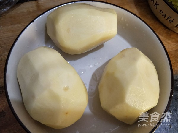 Fried Pork with Potato Chips recipe