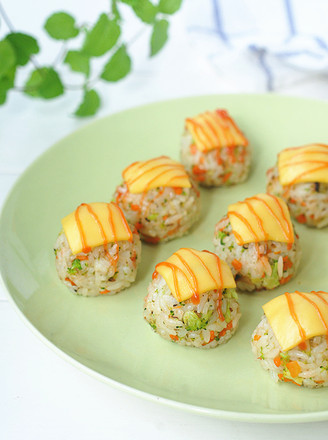 Cheese Mayonnaise Vegetable Rice Ball recipe