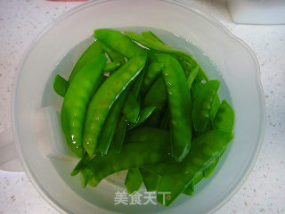 Garlic Bacon Snow Pea recipe