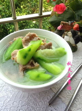 Loofah Pork Soup recipe