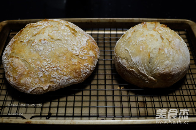 Sea Salt Garlic Polish Country Bread-no Bread Machine recipe