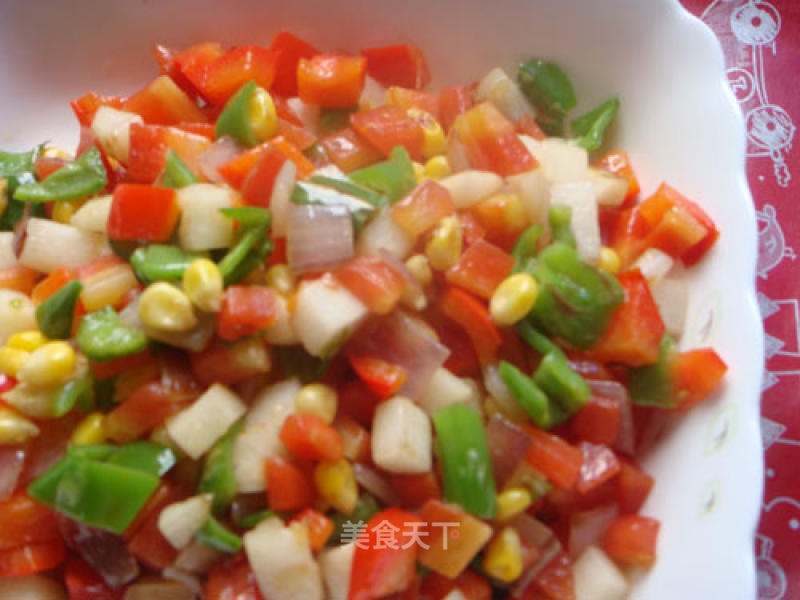 Pretty Drops-fried Colorful Dices recipe