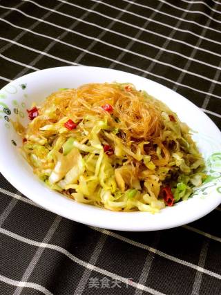 Stir-fried Vermicelli with Cabbage recipe