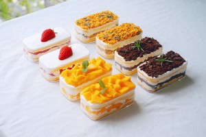 Get 4 Box Cakes at Once｜strawberry｜mango｜floss｜oreo｜super-high Value｜a Must for Picnic recipe