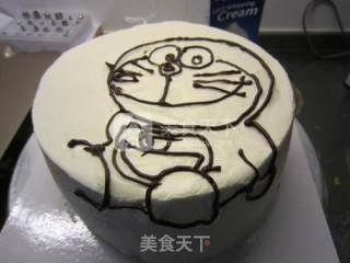 #aca烤明星大赛# Doraemon Cartoon Cake recipe