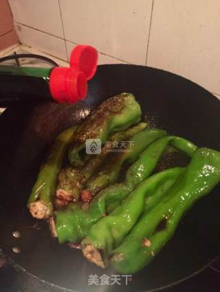 Stuffed Meat with Tiger Skin Peppers recipe