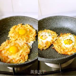 Shredded Potato Sun Egg recipe