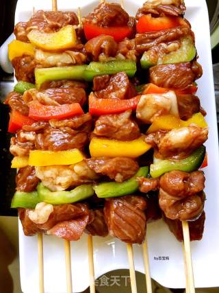 Colorful Beef Skewers recipe