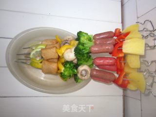 [colorful Miscellaneous Vegetables Randomly Skewers]——a Free Barbecue at Home in The Cold Season recipe