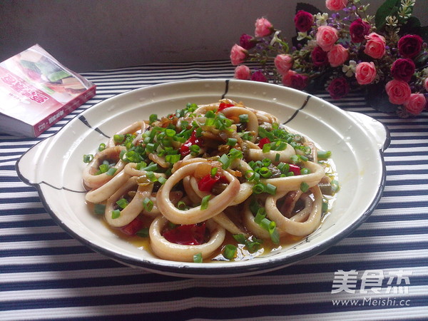 Fried Squid Rings with Kimchi recipe