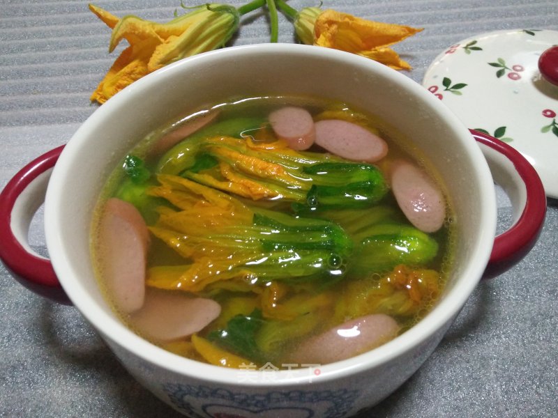 Pumpkin Flower Beef Intestine Soup recipe