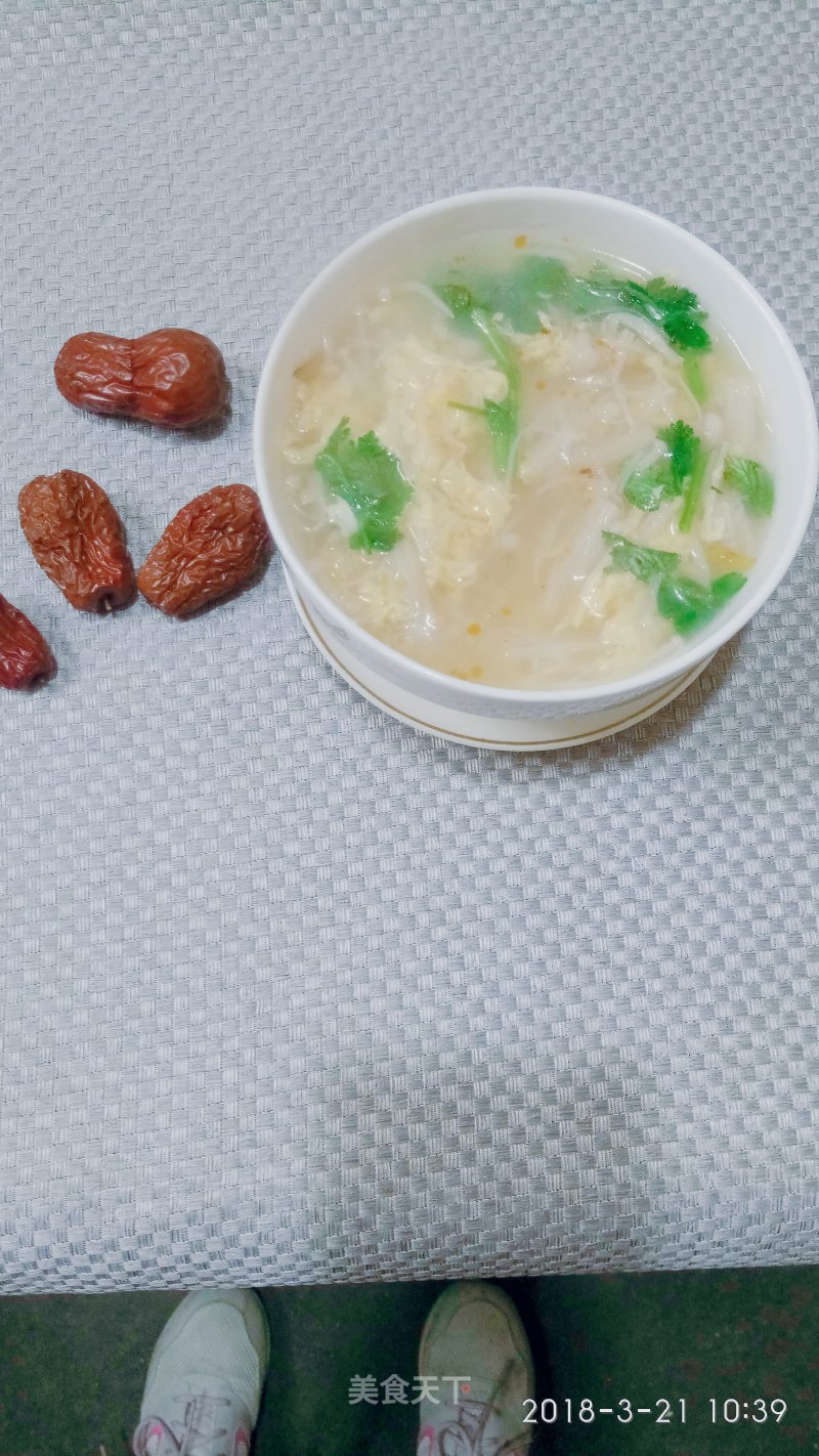 Enoki Mushroom and Egg Soup recipe