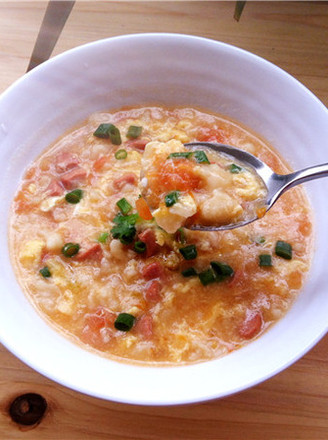 Tomato and Egg Pimple Soup recipe