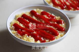 Chicken Chop Tomato Egg Baked Rice recipe