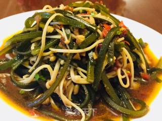 Spicy Kelp and Shredded Enoki Mushroom recipe