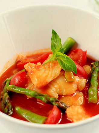 Asparagus and Tomato Fish Fillet recipe