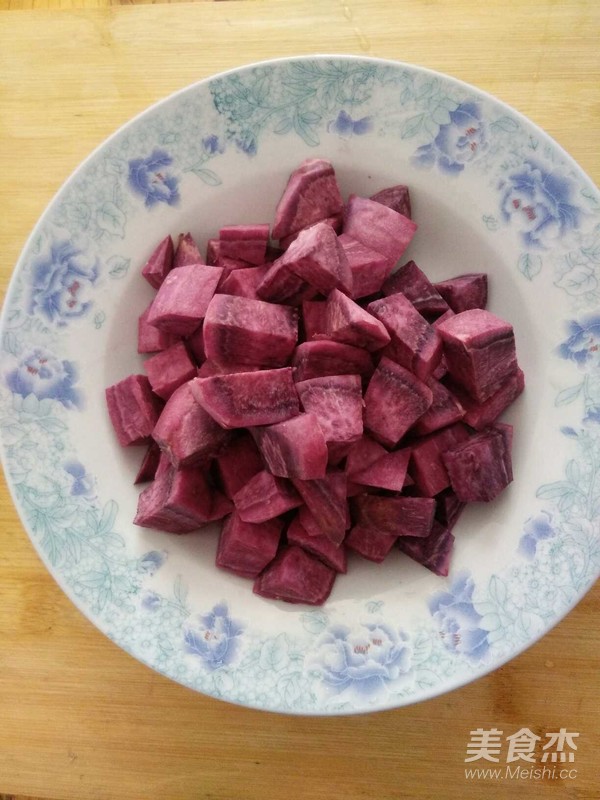 Purple Potato Yam Rice Porridge recipe