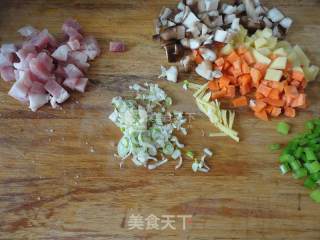 Shiitake, Yam and Bean Mixed Rice recipe