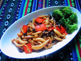 Braised Double Mushroom with Abalone Sauce recipe