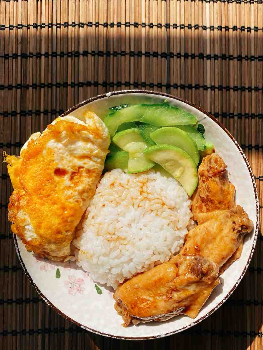 Marinated Chicken Wing Rice