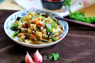 The Best Way to Eat Eggplant [fried Eggplant with Tomato and Pepper] recipe