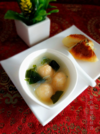 Shrimp Ball Seaweed Vermicelli Soup recipe