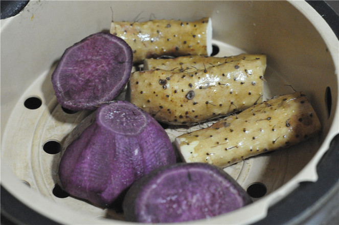 Purple Sweet Potato Yam Balls recipe