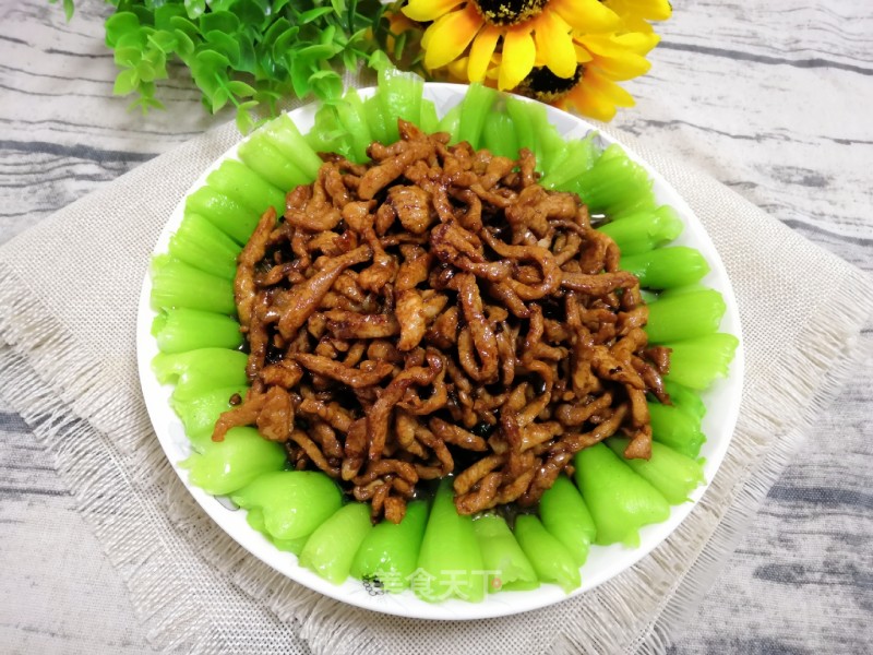 Braised Canola with Shredded Pork recipe