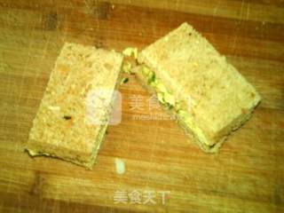 Whole Wheat Sandwich with Chopped Green Onion and Egg recipe