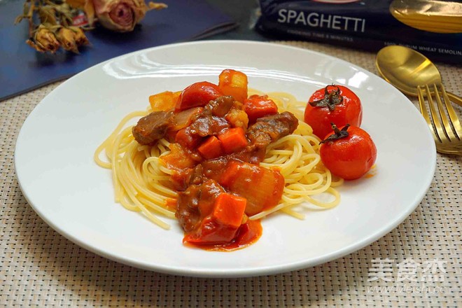Curry Beef Spaghetti recipe