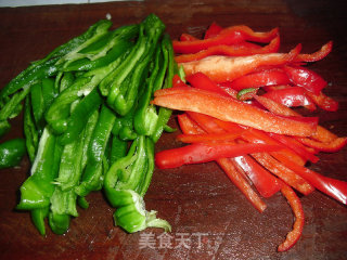 Stir-fried Tripe with Green and Red Pepper recipe