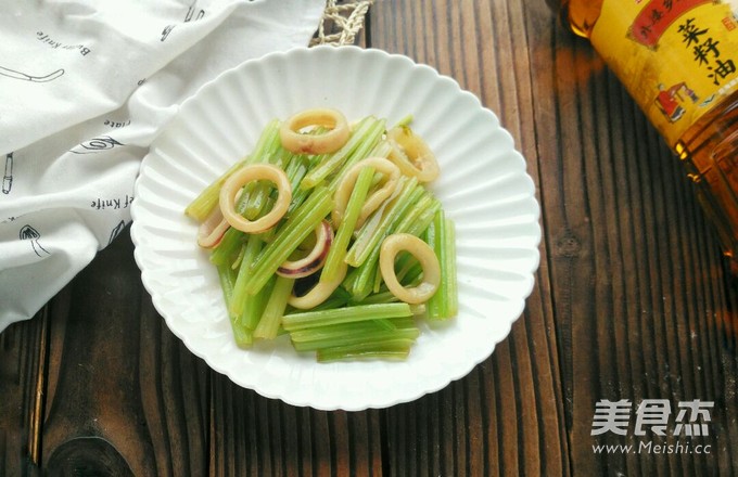 Celery Fried Squid Rings recipe