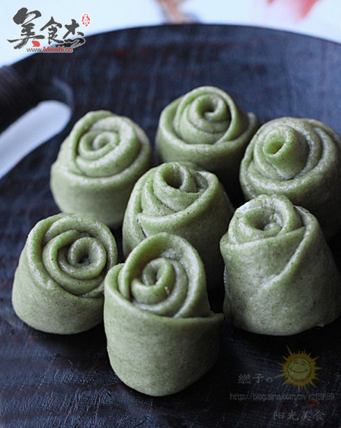 Green Rose Bun recipe