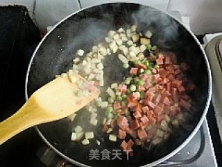 Mushroom Ham Baked Rice recipe