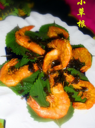Fried Prawns with Sesame Leaves