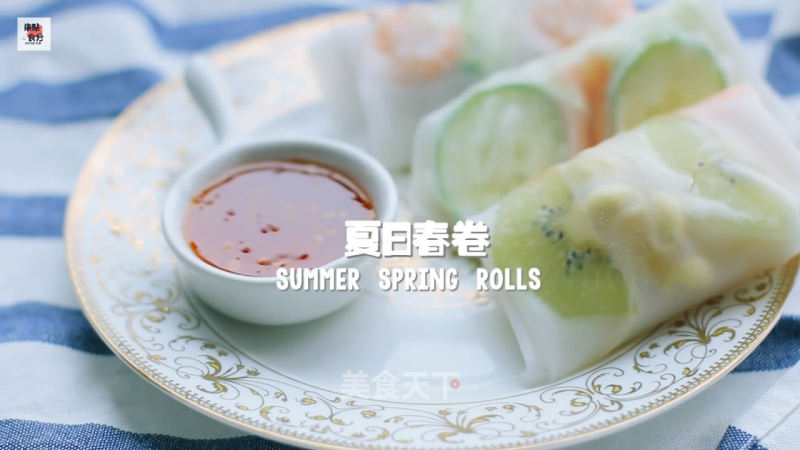 Summer Three-color Spring Rolls recipe